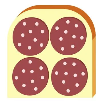 A sausage sandwich colored Stock Illustration