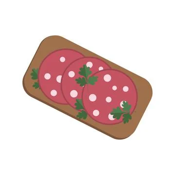 Sausage sandwich vector object isolated Illustrazione stock