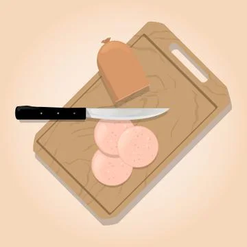 Sausage in in the shape of a heart Stock Illustration