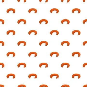 Sausage shapes forming a repeating pattern on white background Stock Illustration