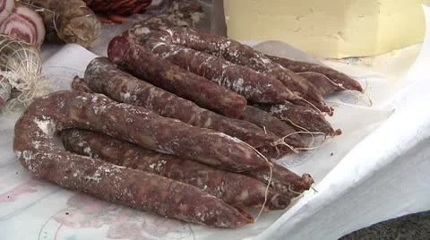 Sausage, Sicily. Stock Footage 8946175