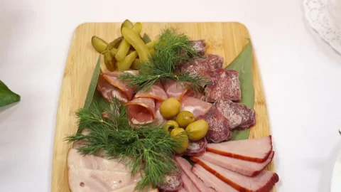 Sausage sliced Stock Footage