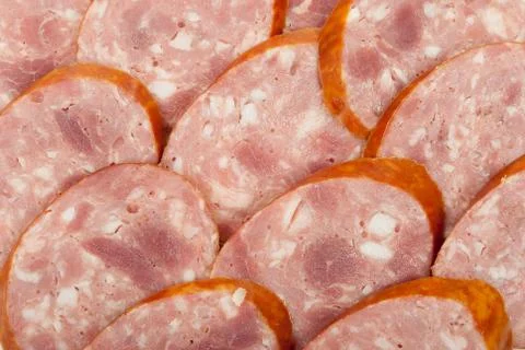 Sausage sliced Stock Photos