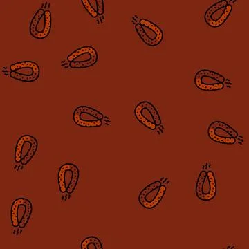 Sausage smoked vector seamless pattern Stock Illustration