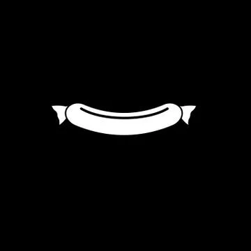 Sausage solid icon, food drink elements Stock Illustration