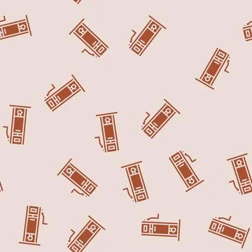 Sausage stuffer glyph seamless pattern Stock Illustration