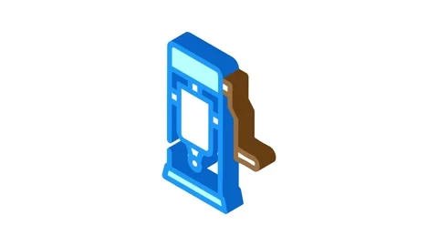 Sausage stuffer isometric icon animation Stock Footage 327294817