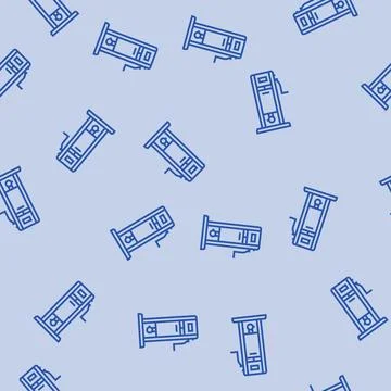 Sausage stuffer line seamless pattern Stock Illustration