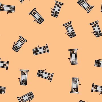 Sausage stuffer vector seamless pattern Stock Illustration