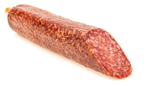 Sausage on a white background. Stock Photos