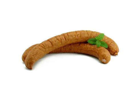 Sausage on white background Stock Photos