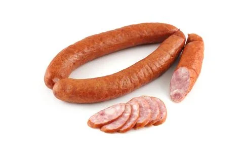 Sausage on a white background Stock Photos