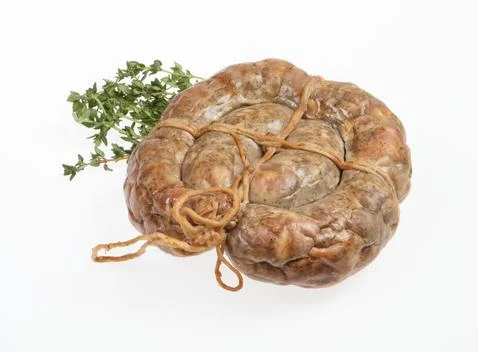 Sausages And Greenery Stock Photos
