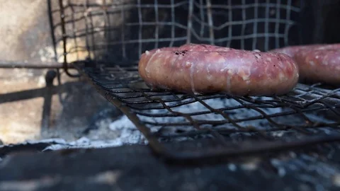 Sausages barbecue Video stock 128798156