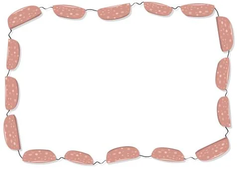 Sausages frame Stock Illustration