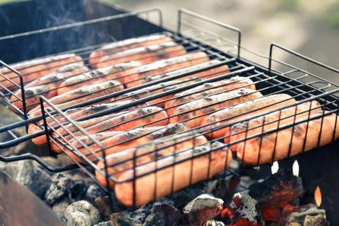 Sausages grill Stock Photos