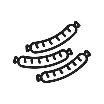 Sausages icon vector image. Stock Illustration