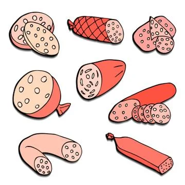 Sausages 스톡 일러스트