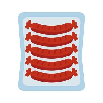 Sausages in pack Stockillustratie
