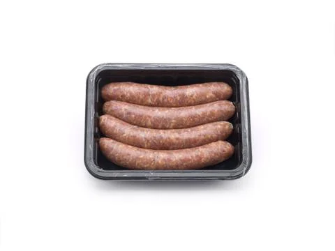 Sausages in package 스톡 사진