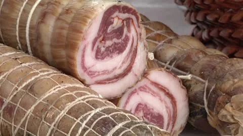 Sausages. Sicily. Video stock 8946122