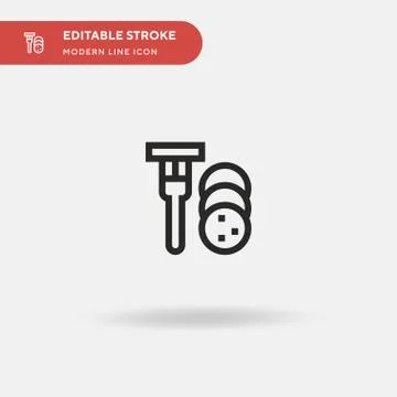 Sausages Simple vector icon. Illustration symbol design template for web mobi Stock Illustration