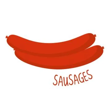 Sausages vector illustration isolated Stock Illustration
