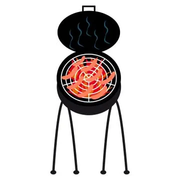 Sausages on white background Stock Illustration