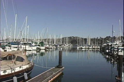 Sausalito Marina Stock-Footage 820215