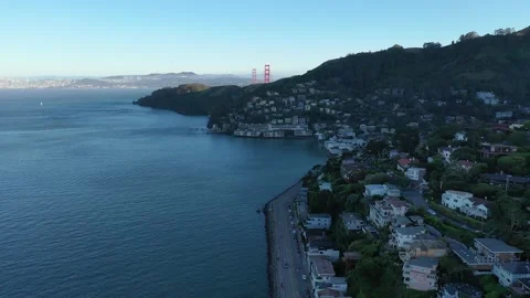 Sausalito overlooking San Francisco Stock Footage 154019544
