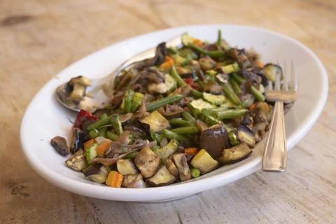 Sauted mixed vegetables 写真素材