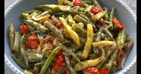 Sauted string beans. Stock Footage 296903032