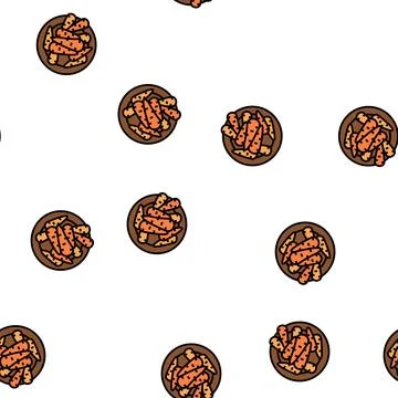 Sauteed carrot vector seamless pattern Stock Illustration