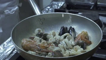 Sauteed Fish in a Pan Video stock 85884720