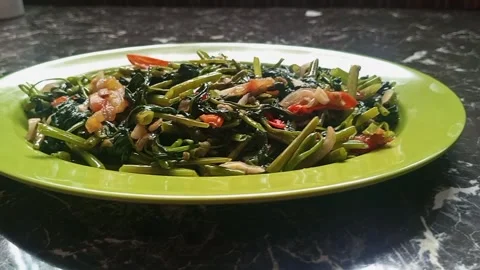 Sauteed kale Stock Footage 243406376