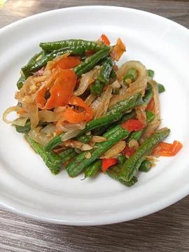 Sauteed Long Beans Stock Photos