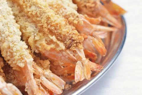 Sauteed prawns Stock Photos
