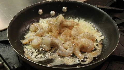 Sauteed Shrimp 库存影片 88882927