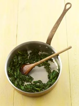 Sauteed Spinach Stock Photos