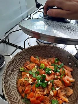 Sautéed tomatoes Stock Photos