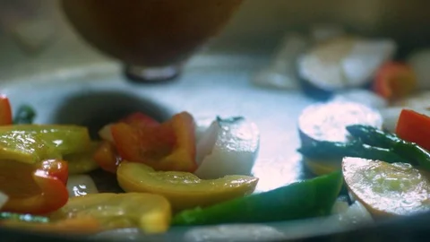 Sauteeing Vegetables Stock Footage 94122764