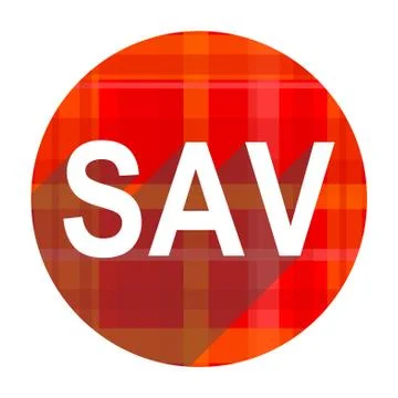 Sav red flat icon isolated. Stock-Illustration