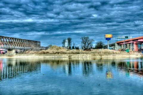 Sava river in belgrade Stock Photos