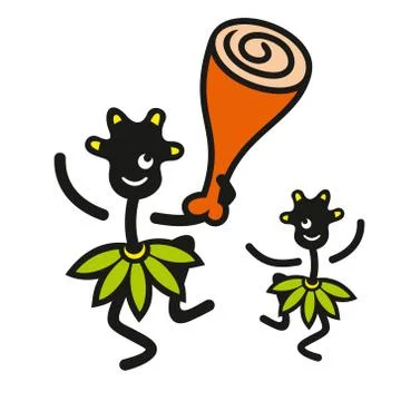 Savages Stock Illustration