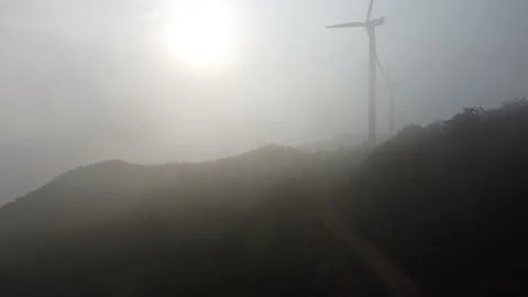 Savalanga Windmill Farm Stock Footage 145414879