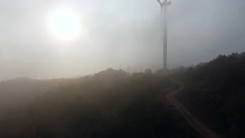 Savalanga Windmill Farm Stock Footage 145414927