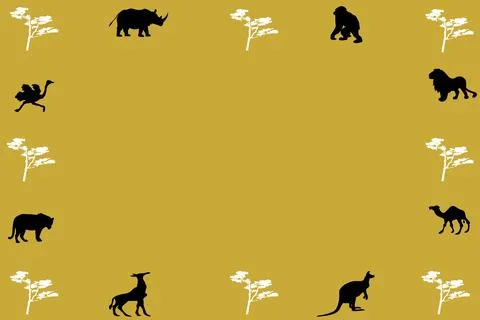 Savanna Edge Pattern Stock Illustration
