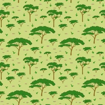 Savanna tree pattern Stock-Illustration