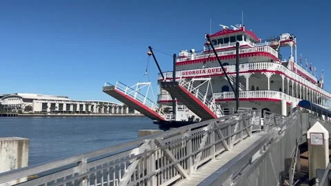 Savannah Harbor and river 스톡 동영상 254709314