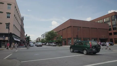 Savannah, the historic district with monuments Stock Footage 74051224